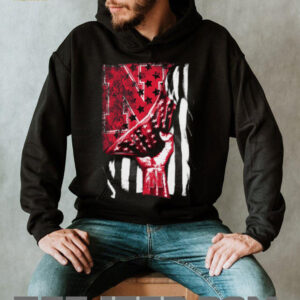 Nebraska Cornhuskers Distressed American Flag Graphic T Shirt