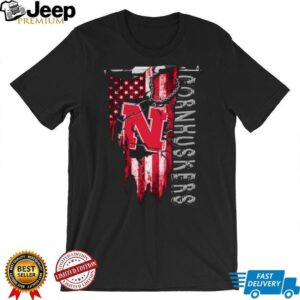 Nebraska Cornhuskers Distressed American Flag Shirt Nebraska Cornhuskers Distressed American Flag Shirt