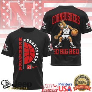 Nebraska Cornhuskers Herbie Husker Basketball T Shirt Nebraska Cornhuskers Herbie Husker Basketball T Shirt
