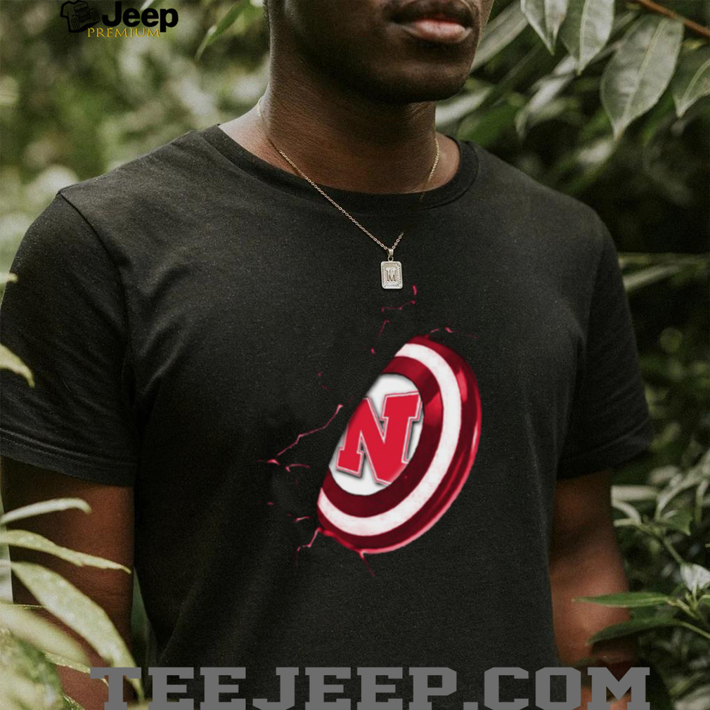 Nebraska Cornhuskers N Shield Cracked Graphic T Shirt Nebraska Cornhuskers N Shield Cracked Graphic T Shirt
