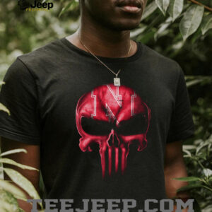 Nebraska Cornhuskers Punisher Skull Graphic T Shirt