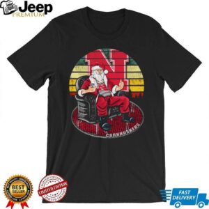 Nebraska Cornhuskers Santa Ball Graphic Christmas T Shirt Nebraska Cornhuskers Santa Ball Graphic Christmas T Shirt