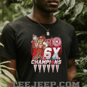 Nebraska Cornhuskers Volleyball 6x Big Ten Champions 2025 T Shirt Nebraska Cornhuskers Volleyball 6x Big Ten Champions 2025 T Shirt