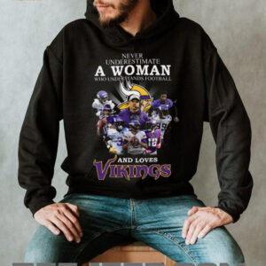 Never Underestimate A Woman Who Understands Football And Loves Vikings T Shirt Never Underestimate A Woman Who Understands Football And Loves Vikings T Shirt