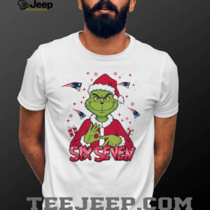 New England Patriots Grinch Christmas T Shirt, Custom Name & Number