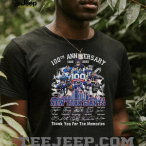 New York Giants 100th Anniversary 1925 2025 T Shirt