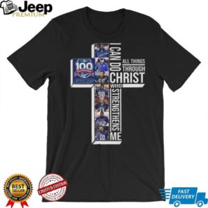 New York Giants I Can Do All Things Through Christ Player Graphic T Shirt