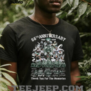 New York Jets 66th Anniversary 1960 2026 Players Signatures T Shirt