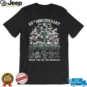 New York Jets 66th Anniversary 1960 2026 Players Signatures T Shirt