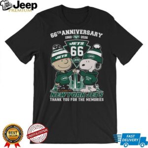 New York Jets 66th Anniversary Snoopy & Charlie Brown Sweatshirt