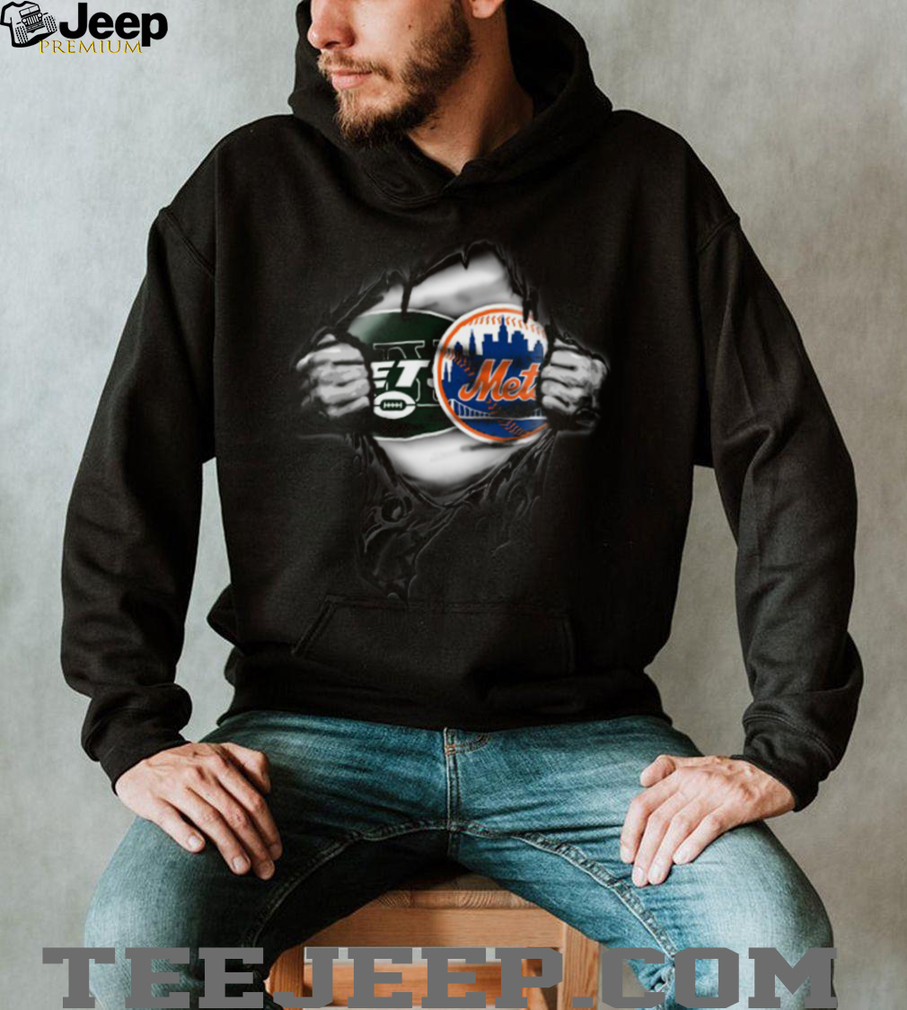 New York Jets and Mets Mashup T Shirt New York Jets and Mets Mashup T Shirt