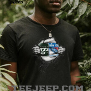 New York Jets and New York Rangers Mashup T Shirt
