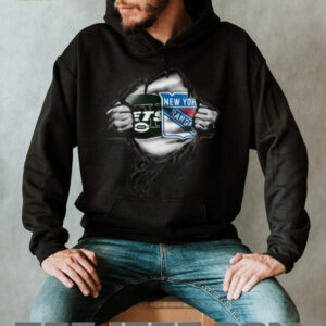 New York Jets and New York Rangers Mashup T Shirt