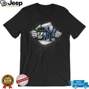 New York Jets and New York Yankees Ripped T Shirt