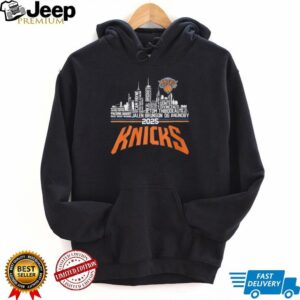 New York Knicks 2025 City Skyline Roster T Shirt New York Knicks 2025 City Skyline Roster T Shirt