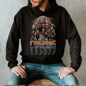 New York Knicks 2025 NBA Cup Champions Locker Room T Shirt New York Knicks 2025 NBA Cup Champions Locker Room T Shirt