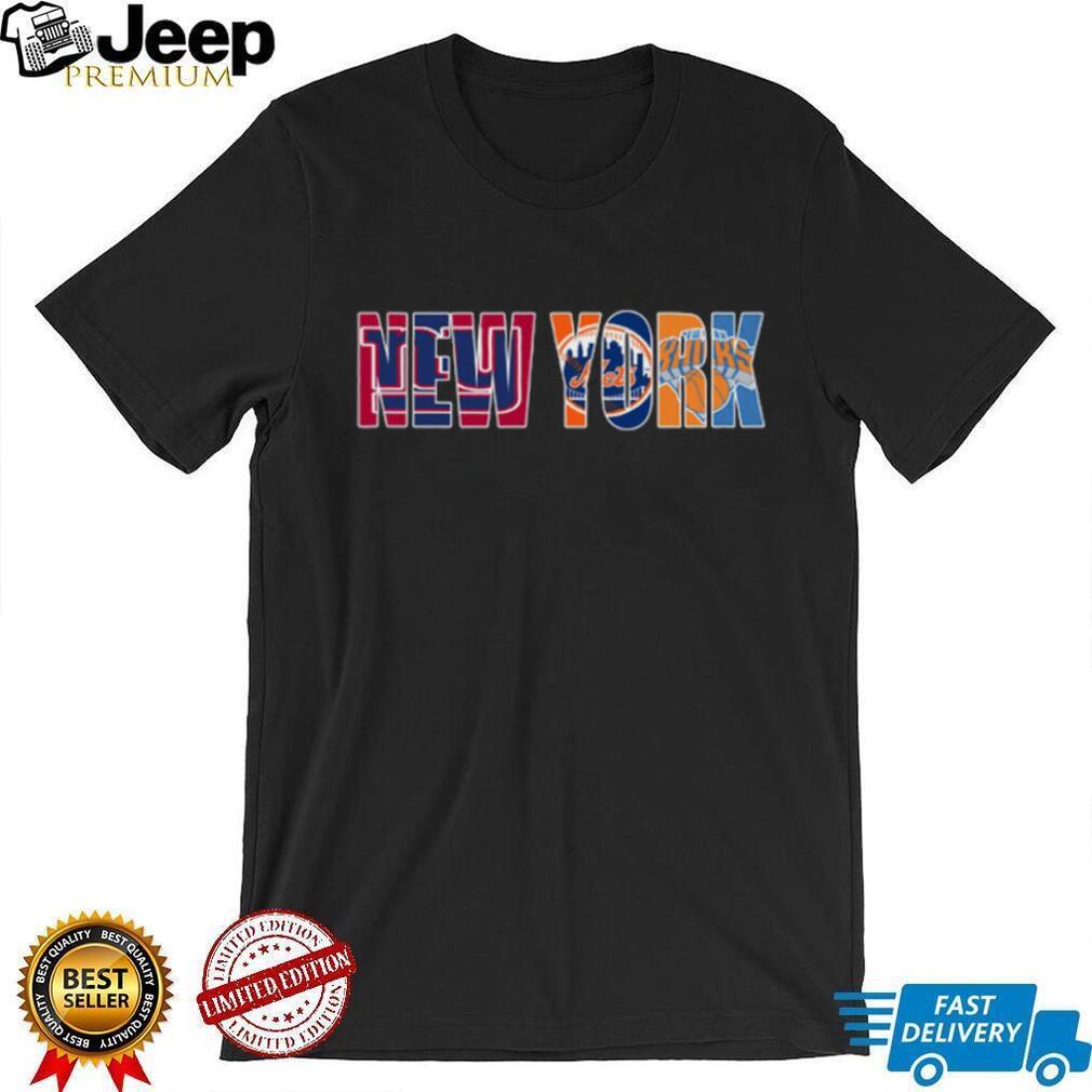 New York Knicks & Islanders Dual Logo T Shirt New York Knicks & Islanders Dual Logo T Shirt
