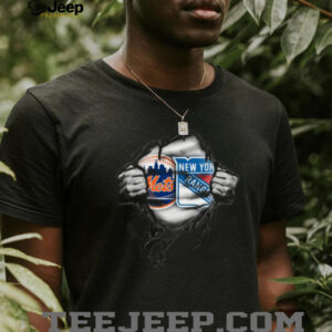 New York Mets & Rangers Dual Fandom T Shirt New York Mets & Rangers Dual Fandom T Shirt