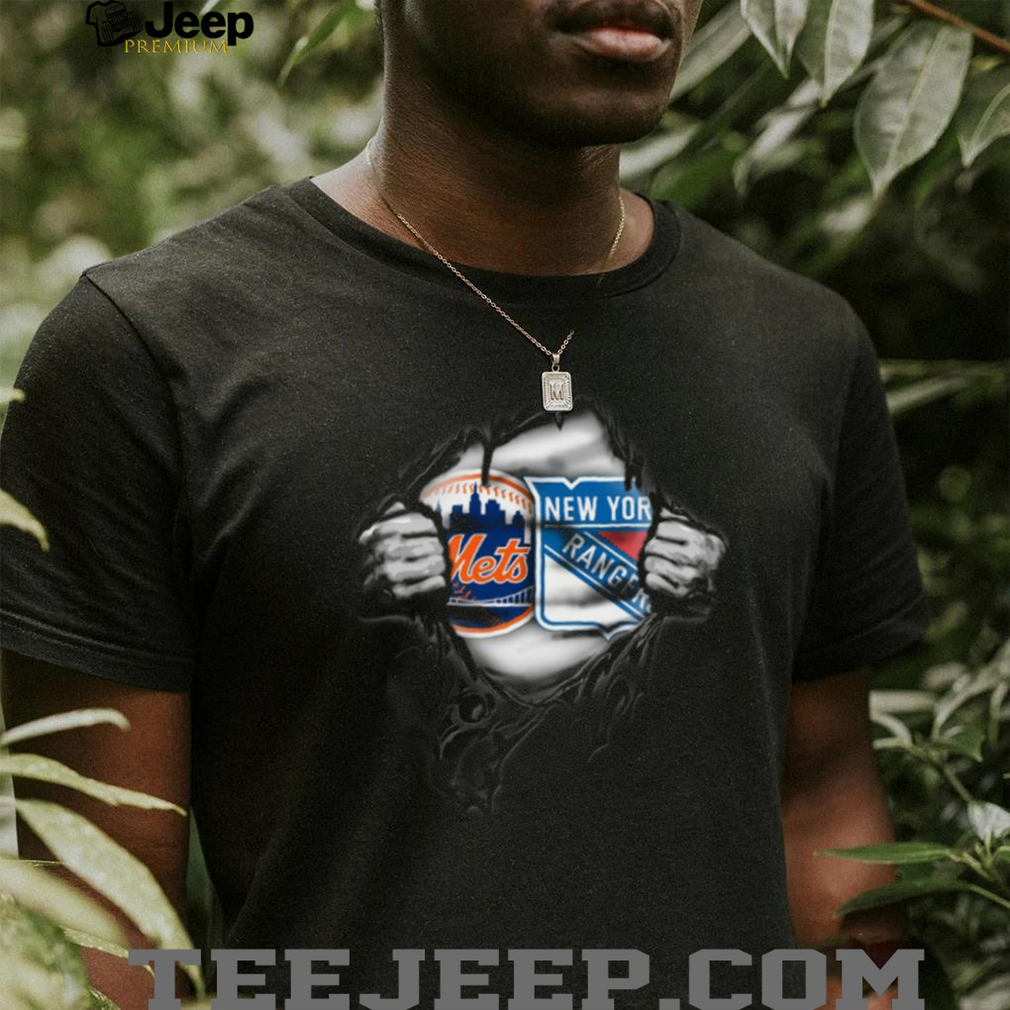 New York Mets & Rangers Dual Fandom T Shirt New York Mets & Rangers Dual Fandom T Shirt