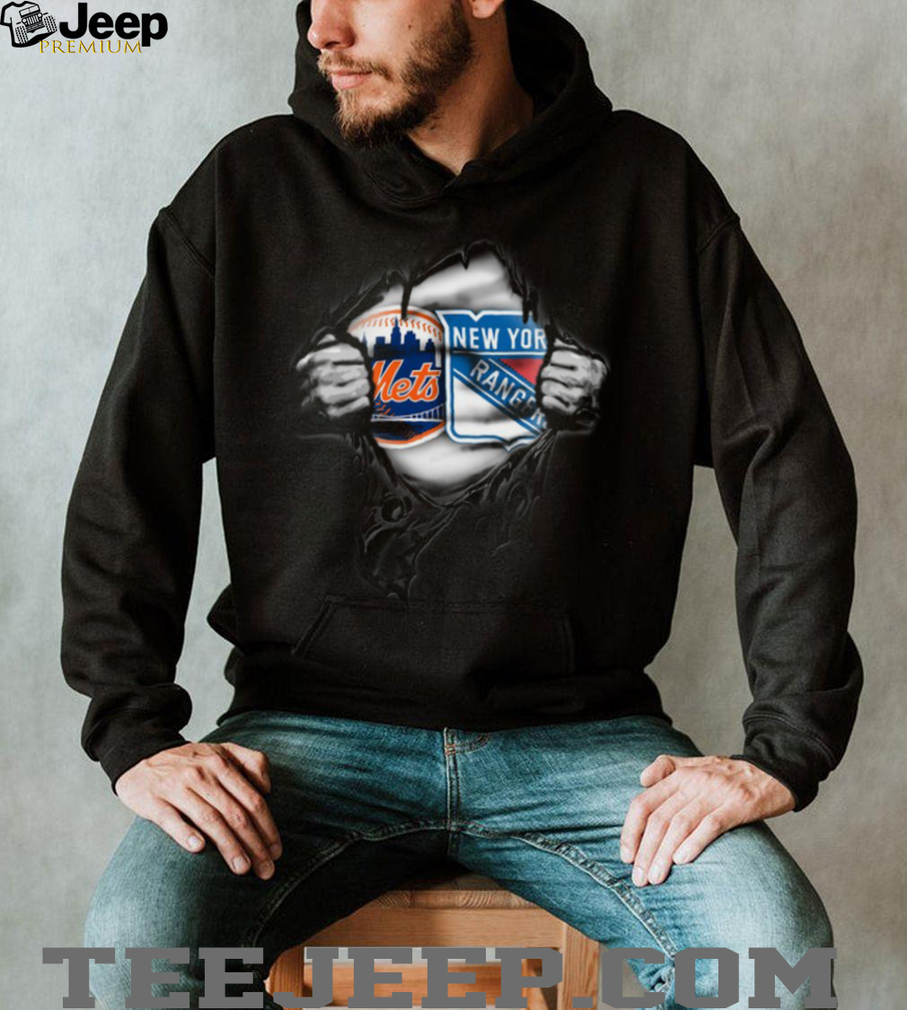 New York Mets & Rangers Dual Fandom T Shirt New York Mets & Rangers Dual Fandom T Shirt