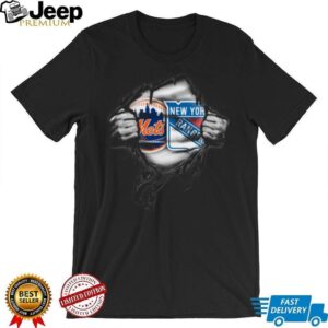 New York Mets & Rangers Dual Fandom T Shirt