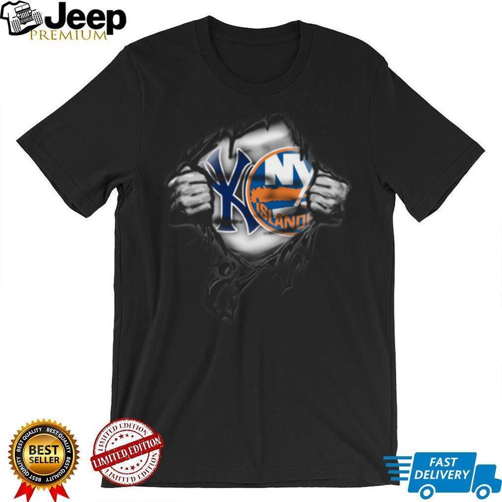 New York Pride Yankees and Islanders Fan T Shirt New York Pride Yankees and Islanders Fan T Shirt
