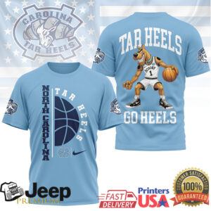 North Carolina Tar Heels Basketball Mascot T Shirt
