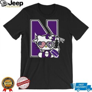 Northwestern University Wildcats Hello Kitty Graphic Tee