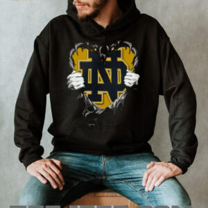 Notre Dame Fighting Irish Heart of a Champion Ripped T Shirt Notre Dame Fighting Irish Heart of a Champion Ripped T Shirt