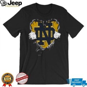 Notre Dame Fighting Irish Heart of a Champion Ripped T Shirt
