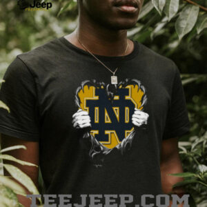 Notre Dame Fighting Irish Heart of a Champion Ripped T Shirt