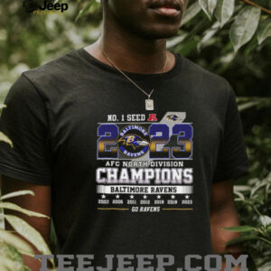Official 2023 AFC North Division Champions Baltimore Ravens T Shirt