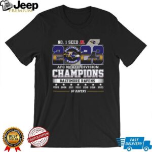 Official 2023 AFC North Division Champions Baltimore Ravens T Shirt