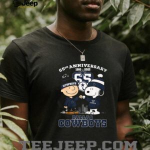 Official Dallas Cowboys 65th Anniversary (1960 2025) Snoopy and Charlie Brown T Shirt Official Dallas Cowboys 65th Anniversary (1960 2025) Snoopy and Charlie Brown T Shirt