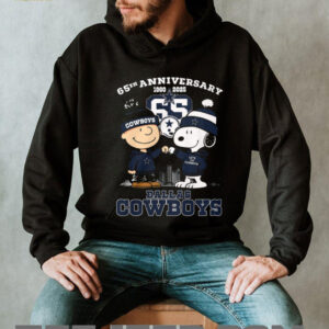 Official Dallas Cowboys 65th Anniversary (1960 2025) Snoopy and Charlie Brown T Shirt