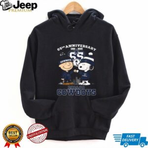 Official Dallas Cowboys 65th Anniversary (1960 2025) Snoopy and Charlie Brown T Shirt