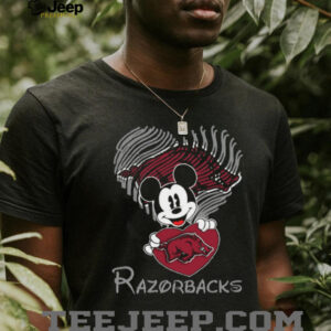 Official Disney NCAA Arkansas Razorbacks Mickey Mouse Heart T Shirt Official Disney NCAA Arkansas Razorbacks Mickey Mouse Heart T Shirt