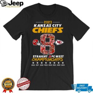 Official Kansas City Chiefs 8 Straight AFC West Champions Tee