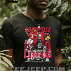 Official Louisville Cardinals Football Boca Raton Bowl 2025 Champions Tee