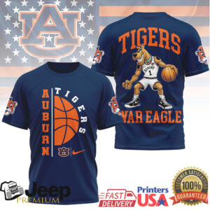Official NCAA Auburn Tigers Basketball T Shirt