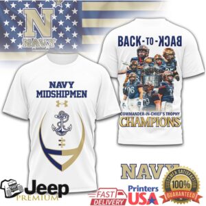 Official Navy Football Back to A8 Champions Tee Official Navy Football Back to A8 Champions Tee