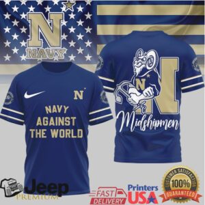 Official Navy Midshipmen NAVY AGAINST THE WORLD T Shirt