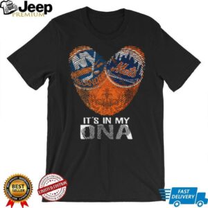 Official New York Mets It's in My DNA Fingerprint T Shirt