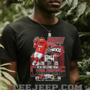 Official WKU Football 2025 New Orleans Bowl Championship Tee