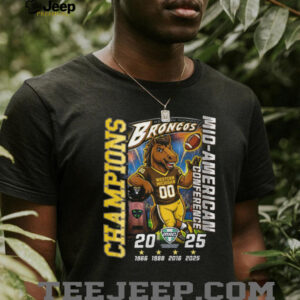 Official Western Michigan Broncos 2025 MAC Champions T Shirt Official Western Michigan Broncos 2025 MAC Champions T Shirt