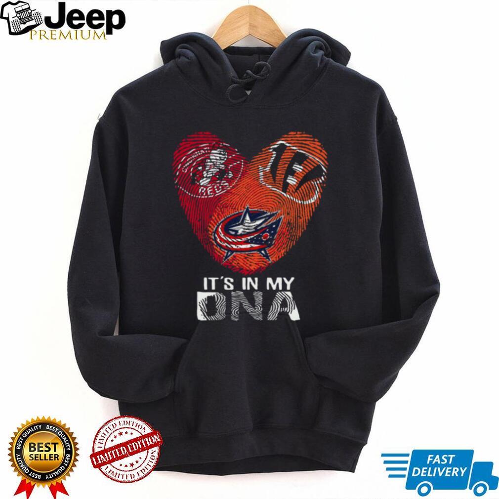 Ohio Sports DNA Reds Bengals Blue Jackets T Shirt Ohio Sports DNA Reds Bengals Blue Jackets T Shirt
