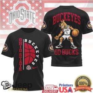 Ohio State Buckeyes Go Bucks Brutus Basketball T Shirt Red
