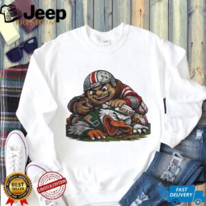 Ohio State Buckeyes KO Miami Hurricanes Playoffs Retro Rivalries Football Artwork shirt