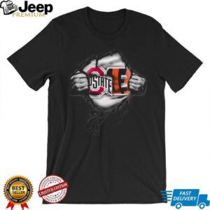 Ohio State Buckeyes and Cincinnati Bengals Ripped Shirt