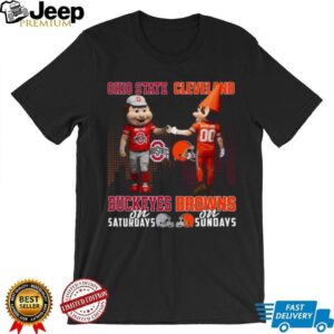 Ohio State Buckeyes on Saturdays & Cleveland Browns on Sundays T Shirt